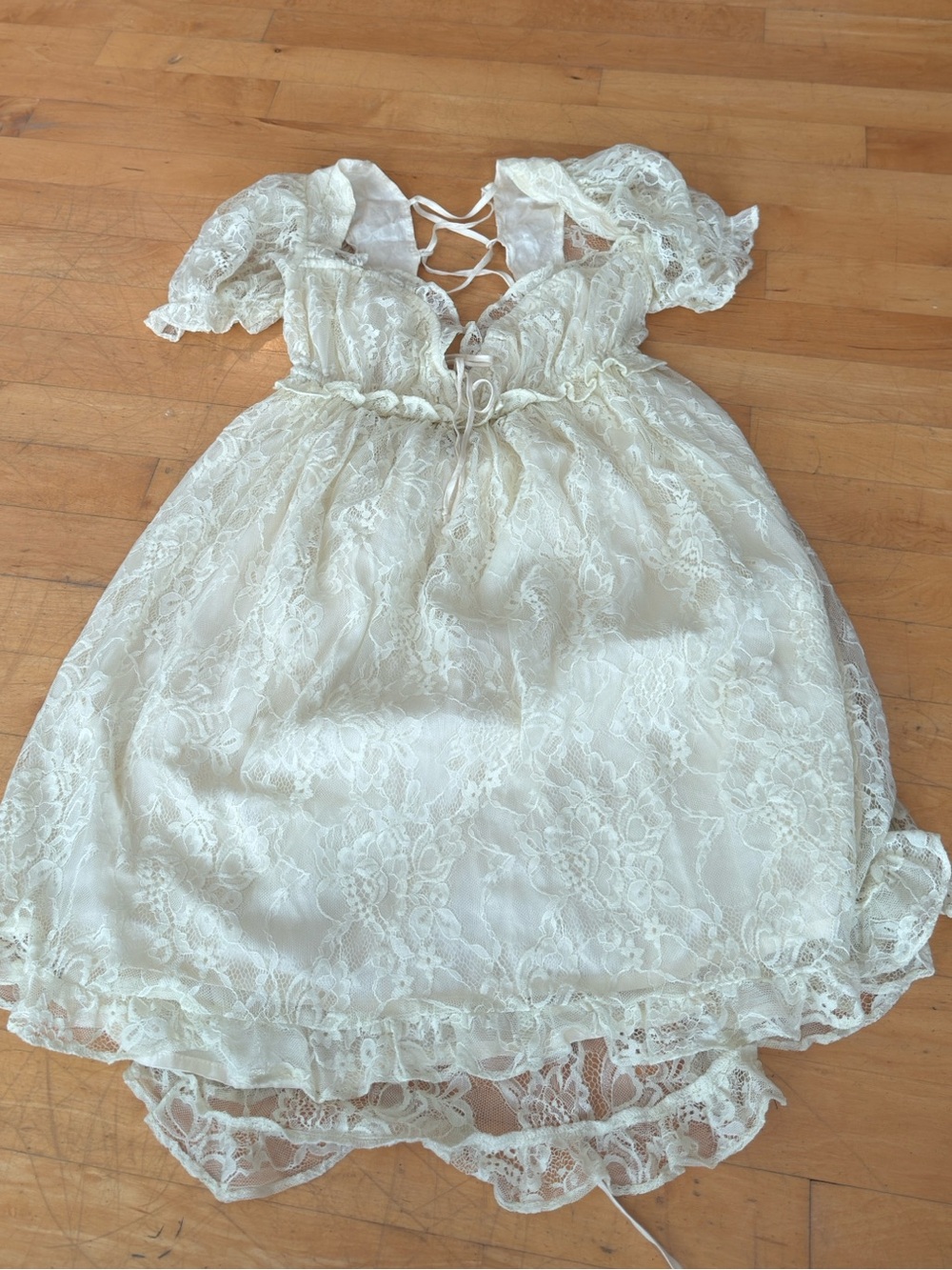 Ivory Lace Babydoll Dress